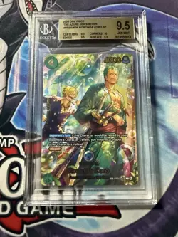 2026 One Piece The Azure Sea's Seven Roronoa Zoro #PRB02-006 BGS 9.5 GEM MINT - Image 1