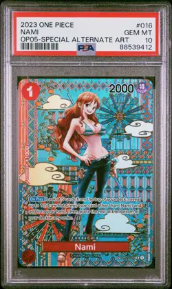 2023 ONE PIECE OP05-AWAKENING OF THE NEW ERA #016 NAMI SPECIAL ALT ART PSA 10 - Image 1