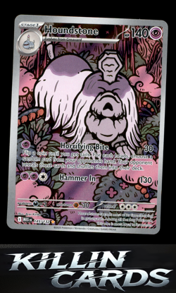 Houndstone - 145/132 145/132 Pokemon Illustration Rare ME01: Mega Evolution Card - Image 1