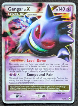 Pokemon Gengar TCG LV.X Platinum Arceus Holo Ultra Rare Card 97/99 2009 - Image 1