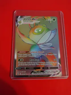 Celebi Vmax Rainbow Secret Rare Chilling Reign #199/198 Pokemon Card - Image 1