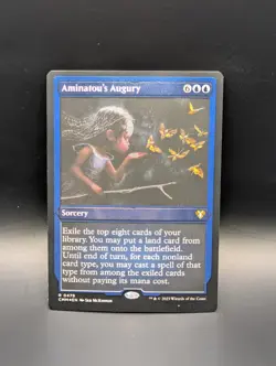 MTG - Aminatou's Augury - FOIL ETCHED - Sorcery - CMM #479 - Rare - Image 1