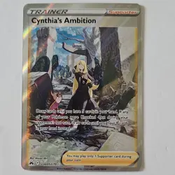 Pokemon TCG Cynthia's Ambition GG60/GG70 Crown Zenith Ultra Rare Full Art Holo - Image 1