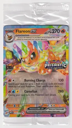 Flareon ex 014/131 Double Rare Holo Prismatic Evolutions Stamp – Pokemon TCG - Image 1