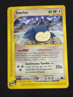 2003 Skyridge Snorlax 100/144 Pokemon Card Game TCG Non Holo - Image 1