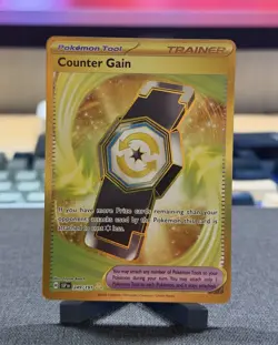 Pokemon Counter Gain Trainer SV08 Surging Sparks Full Art Foil Uncommon 249/191 - Image 1