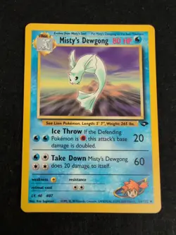 Pokemon TCG: Misty's Dewgong (54/132), Gym Challenge, Unlimited Uncommon - Image 1