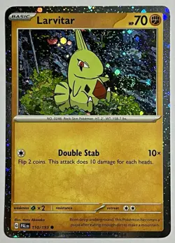 Larvitar 110/193 (NM) Cosmos Holo •x2 SWIRLS• Scarlet and Violet: Promo - Image 1