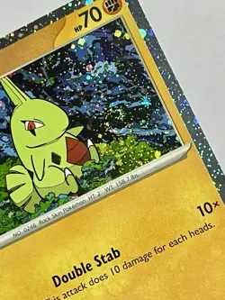 Larvitar 110/193 (NM) Cosmos Holo •x2 SWIRLS• Scarlet and Violet: Promo - Image 3