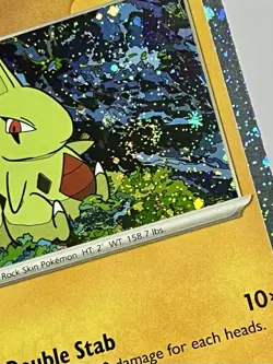 Larvitar 110/193 (NM) Cosmos Holo •x2 SWIRLS• Scarlet and Violet: Promo - Image 5