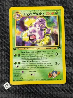 Koga’s Weezing 50/132 - Gym Challenge 1st Edition Pokemon TCG LP - Image 1