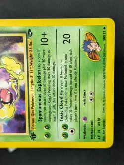 Koga’s Weezing 50/132 - Gym Challenge 1st Edition Pokemon TCG LP - Image 5