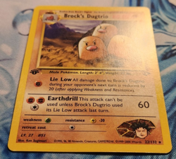 BROCK'S DUGTRIO 22/132 RARE GYM CHALLENGE POKEMON HP 1st Edition - Image 2