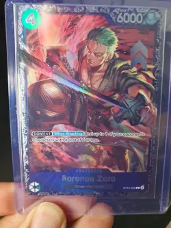 One Piece English Card Game Treasure Cup ST12-008 Roronoa Zoro SR Alt Art - Image 2
