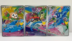 Pokemon TCG First Partner Illustration Collection - Gen 7 Alolan Starter Set - Image 1