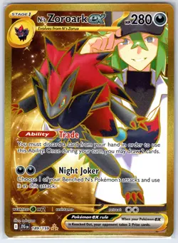 N's Zoroark ex 189/159 Hyper Rare Journey Together Pokemon Holo Near Mint - Image 1