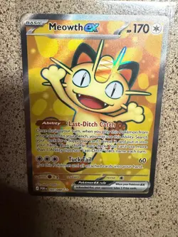MEOWTH EX 107/088 ULTRA RARE PERFECT ORDER POKEMON NM - Image 1