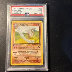 1999 POKEMON JUNGLE 1ST ED #39 MAROWAK PSA 9 - Image 1