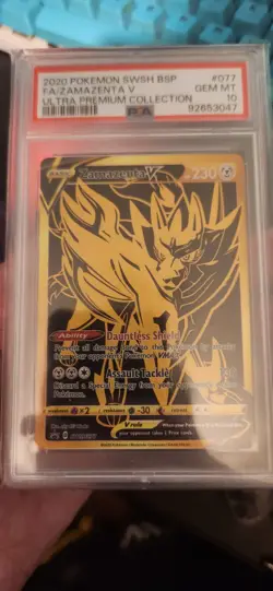 Pokemon TCG Zamazenta v SWSH UPC Black Star Promo PSA 10 - Image 1
