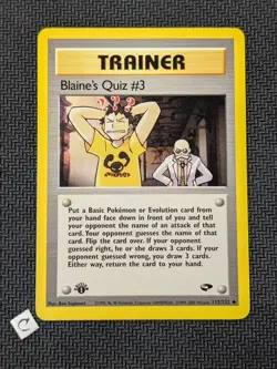 Blaines Quiz #3 112/132 - Gym Challenge 1st Edition Pokemon TCG NM - Image 1