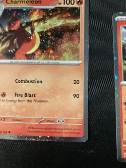 Pokemon TCG Charmeleon 005/165 Charmander 004/165 Cosmos Holo Promo SET NM Swirl - Image 5