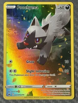 Pokemon TCG Crown Zenith Poochyena GG33/GG70 Galarian Gallery - Image 1