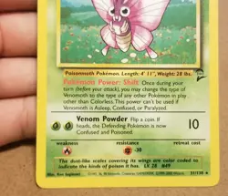 Pokemon TCG Venomoth 31/130 ☆ Rare Base Set 2 VINTAGE NM - Image 3