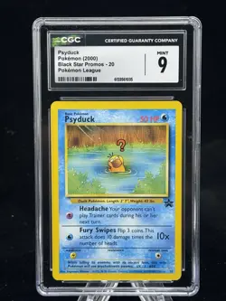 Psyduck #20 Black Star Pokemon League Promo 2000 CGC 9 💦 - Image 1