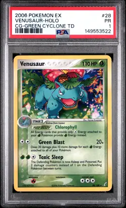2006 POKEMON EX CRYSTAL GUARDIANS GREEN CYCLONE THEME DECK VENUSAUR-HOLO PSA 1 - Image 1