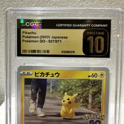 Pikachu 027/071 S10b Pokemon GO CGC PRISTINE 10 Japanese - Image 5