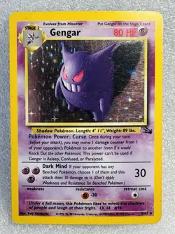 GENGAR - 5/62 - Fossil - Holo - Pokemon Card - NM/LP RARE Vintage FREE SHIPPING - Image 2