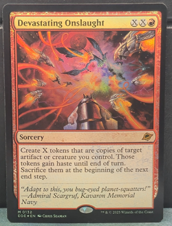 Devastating Onslaught 132 FOIL Edge of Eternities EOE MTG Card Game Magic NM TCG - Image 1
