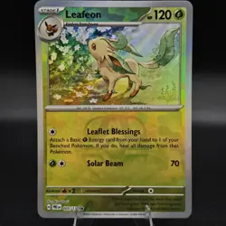 🍃 Pokemon Leafeon 005/131 Prismatic Evolutions Masterball Pokemon Card Tcg - Image 1