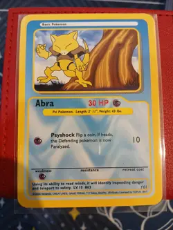 Pokemon 2004 Funskool Abra Card Nintendo Indian G 09 and F01 Near Mint set of 2 - Image 1