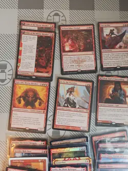 64 Red Rare MTG Cards Ungraded Sleeved Excellent Condition - Image 2