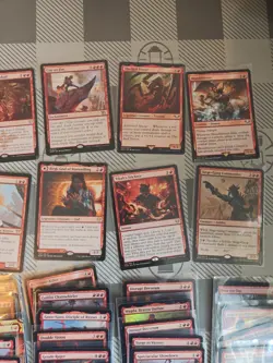 64 Red Rare MTG Cards Ungraded Sleeved Excellent Condition - Image 3