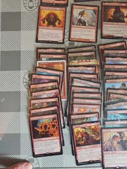64 Red Rare MTG Cards Ungraded Sleeved Excellent Condition - Image 4