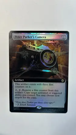 MTG Marvel Spider-Man Peter Parker's Camera #280 Foil Extended Art - Image 1
