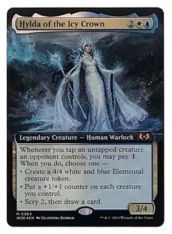 MTG Wilds of Eldraine Hylda of the Icy Crown Extended Art FOIL MINT/NM x1 - Image 1