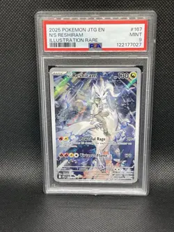Pokemon N's Reshiram Journey Together 167/159 Illustration Rare Holo PSA 9 - Image 1