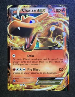 ULTRA RARE Charizard EX 11/106 Pokemon XY Flashfire Holographic Holo Foil - LP - Image 1
