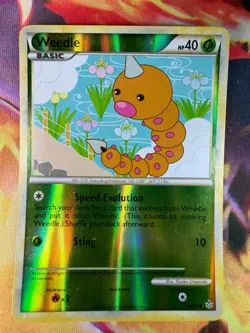 Weedle 69/95 NM Common Reverse Holo HGSS Unleashed 2010 Pokemon TCG - Image 1