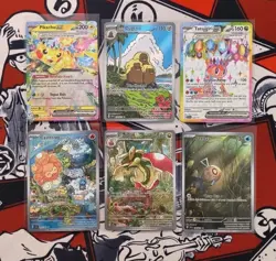 Pokemon Surging Sparks Lot 6 Pikachu ex Alolan Dugtrio Feebas Castform IR - Image 1