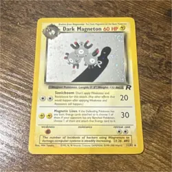 Wizards of the Coast Pokemon Team Rocket Dark Magneton Holo Rare 11/82 60 HP - Image 1