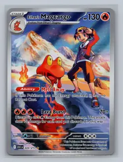 Ethan's Magcargo 222/217 Illustration Rare Ascended Heroes Pokemon NM - Image 1