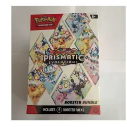 Pokemon TCG Scarlet & Violet Prismatic Evolutions Booster Bundle 6 Packs 2025 - Image 1