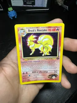 Pokemon Brock's Ninetales Holo Rare 3/132 Gym Challenge Stage 1 70 HP Unlimited - Image 1