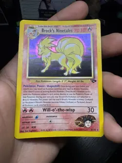Pokemon Brock's Ninetales Holo Rare 3/132 Gym Challenge Stage 1 70 HP Unlimited - Image 2