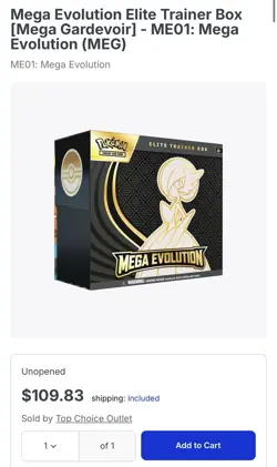 Pokemon TCG Mega Evolution Elite Trainer Box Mega Gardevoir 1 Box - Image 2