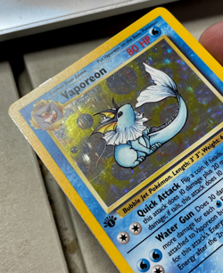 First Edition Vaporeon 12 /64 Pokemon Base Set 1st Edition Holofoil MP/HP Card - Image 5